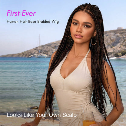🔥Real Scalp Knotless Braided Wig – Lightweight Fit