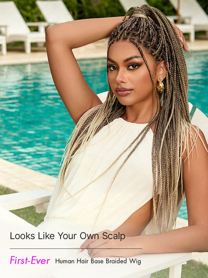 🔥Real Scalp Knotless Braided Wig – Lightweight Fit
