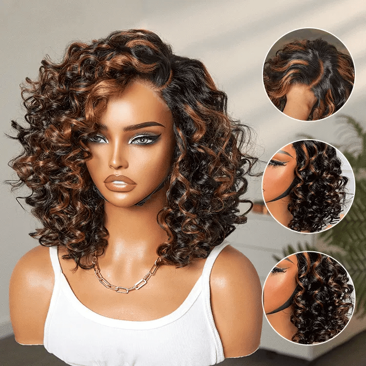 ⚡ Final Hours – Mature Bouncy Curl C-Part Glueless HD Lace Wig