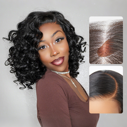 ⚡ Final Hours – Mature Bouncy Curl C-Part Glueless HD Lace Wig