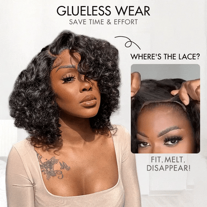 Mature Bouncy Curl C-Part Glueless HD Lace Wig