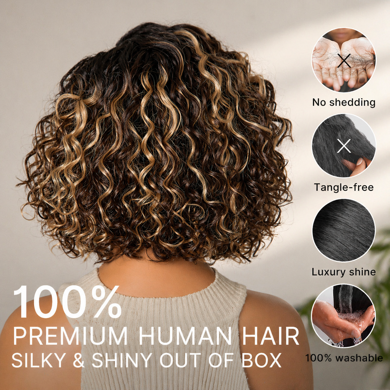 🔥Final Hours—Up to 90% Off✨Ready-to-Go Glueless Curly Bob Wig