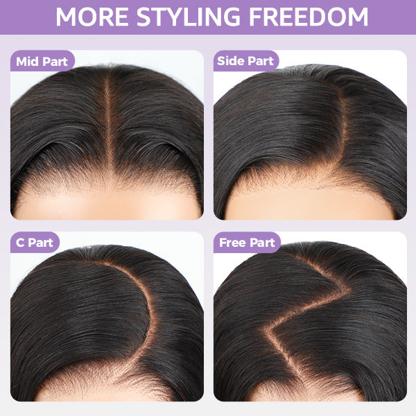 Wand Curl Pre Cut 9x6 HD Lace Wear & Go Glueless Wig 100% Human Hair Pre Bleached Tiny Knots