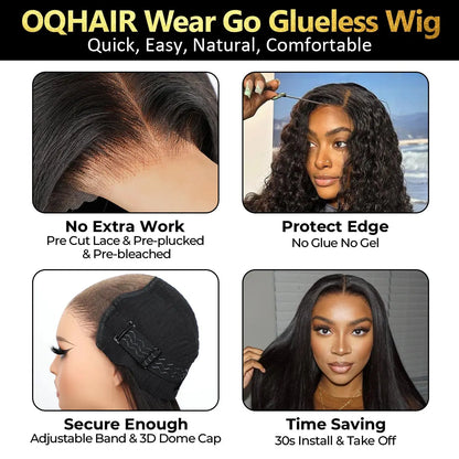 ✨ Wear & Go Glueless Straight Lace Wig – Beginner Friendly