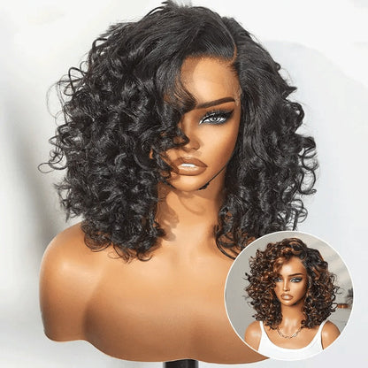 Mature Bouncy Curl C-Part Glueless HD Lace Wig