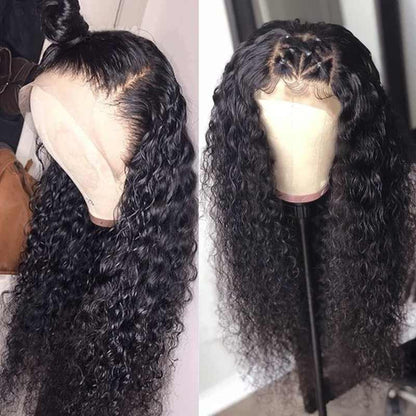 Deep Wave Lace Front Wigs 100% Human Hair Wigs Natural Hairline